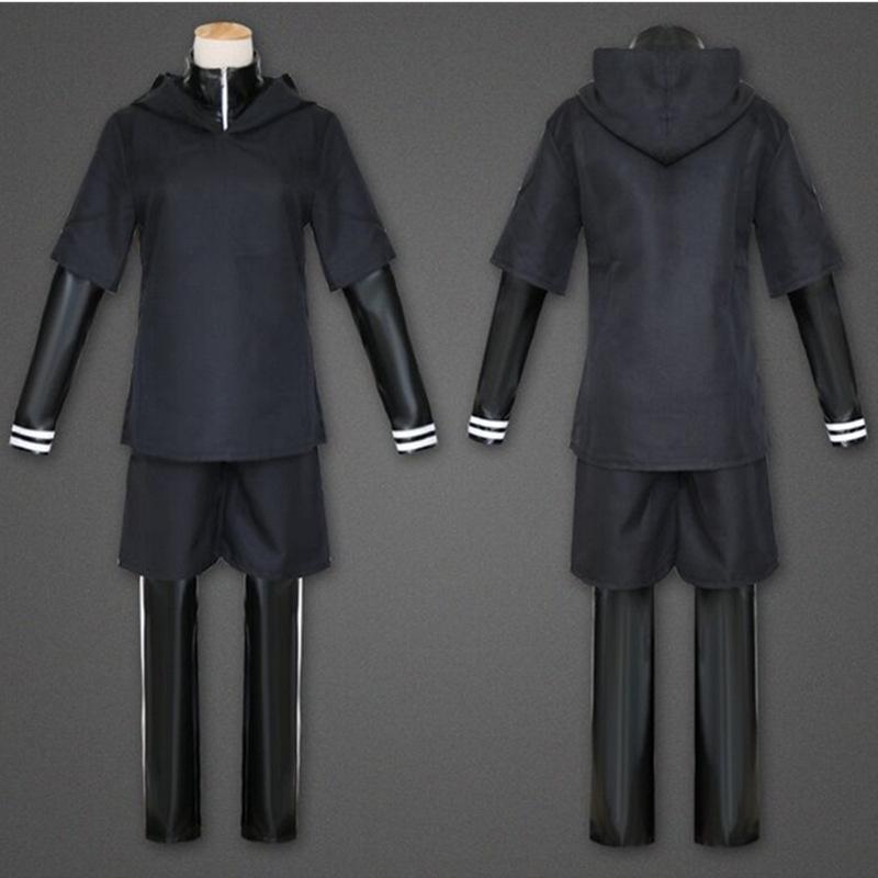 Tokyo Ghoul Kaneki Ken Cosplay 4-Piece Battle Suit with Mask, Anime Stage Performance Costume