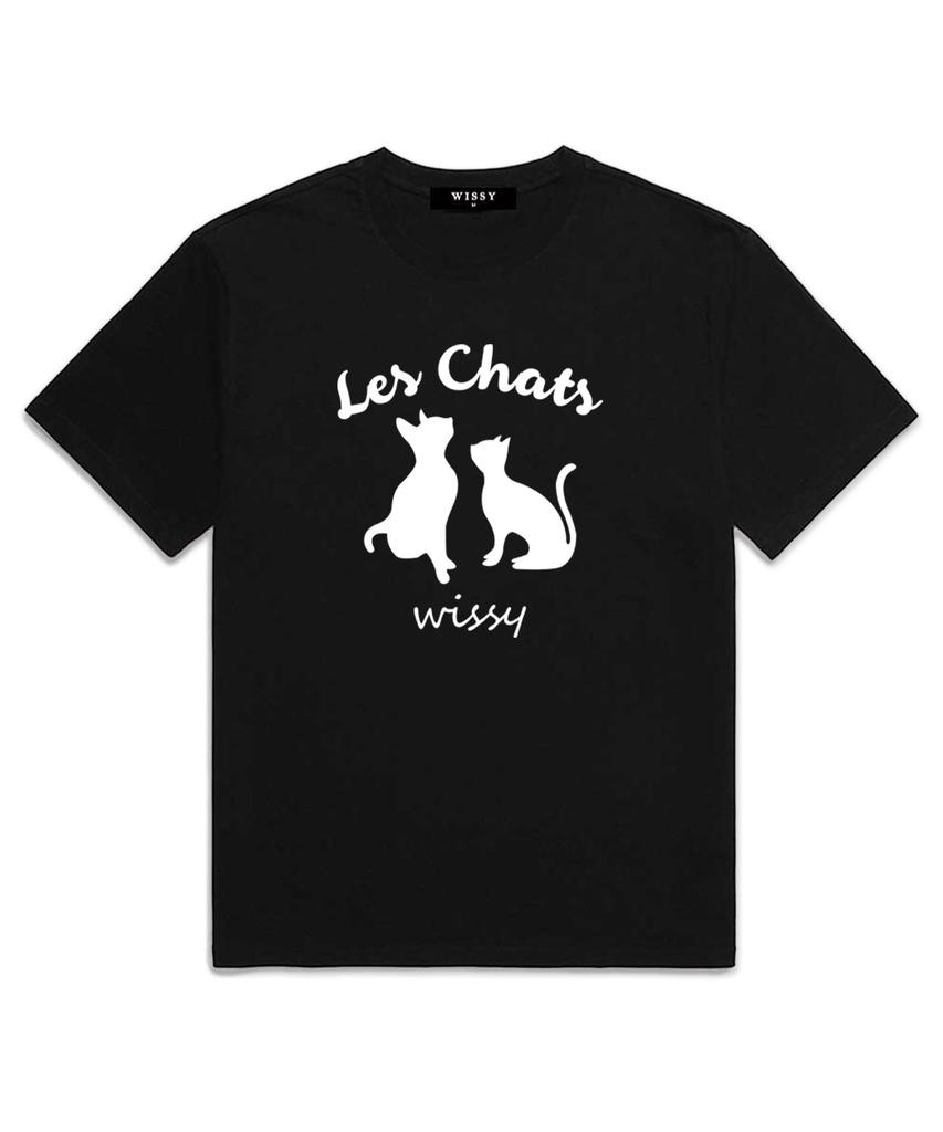 Футболка с коротким рукавом Wissi Les Chats (Ws001) черный
