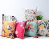 Elegant Vivid Flower Floral Plants Linen Pillow Case Decorative Cushion Cover 18