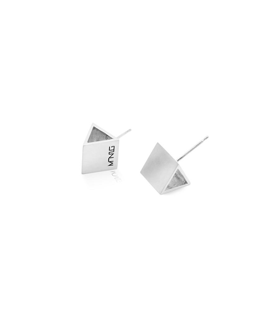 Серьги Manig Triangle Sb Серебряные
