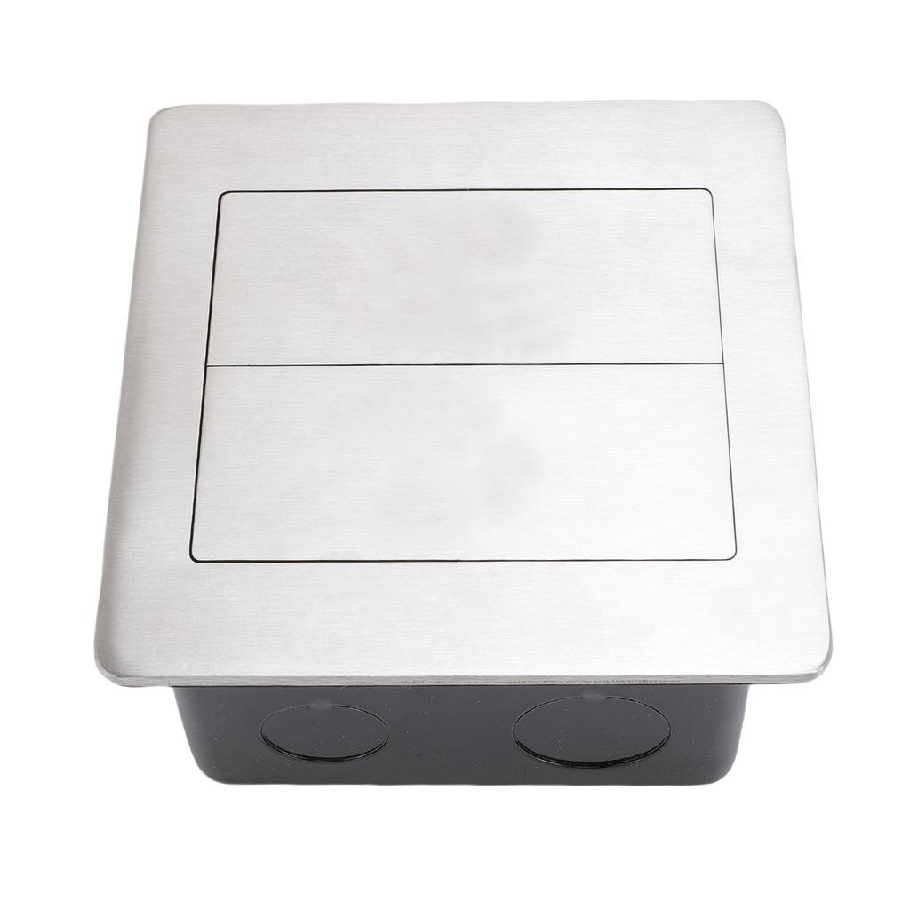 Встраиваемая напольная розетка 3-контактная USB A USB C Порт LAN Серебристая с раздвижной крышкой Встраиваемая силовая розетка для полов столешниц