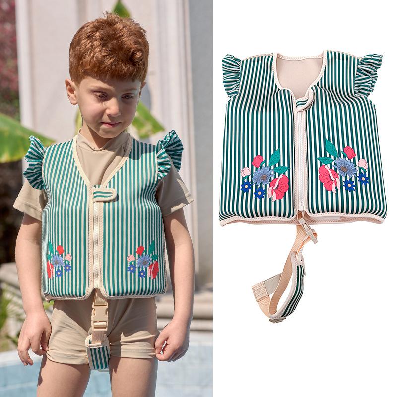 Not Falling Off Child Buoyancy Vest Anti Rollover Adjustable Baby Swimming Jackets Cartoon Stable Inflation-Free Swimming Vest