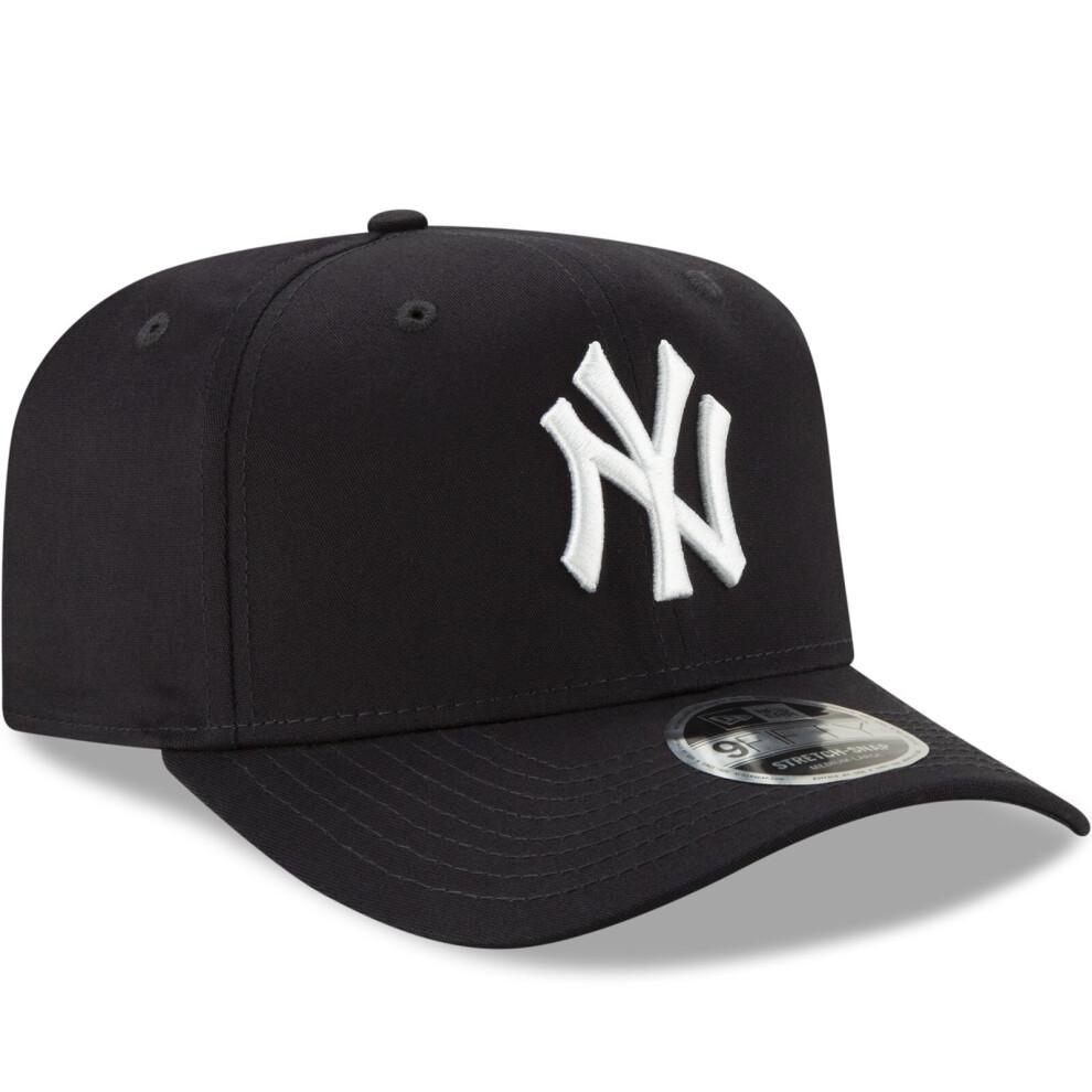 (SM, Navy) New Era New York Yankees 9FIFTY Stretch Snap Adjustable Baseball Cap Hat - Navy
