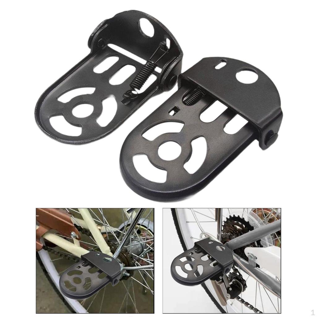 Bicycle Rear Pedals Flat Lightweight Multipurpose Nonslip Thickened Stable Footrest Folding