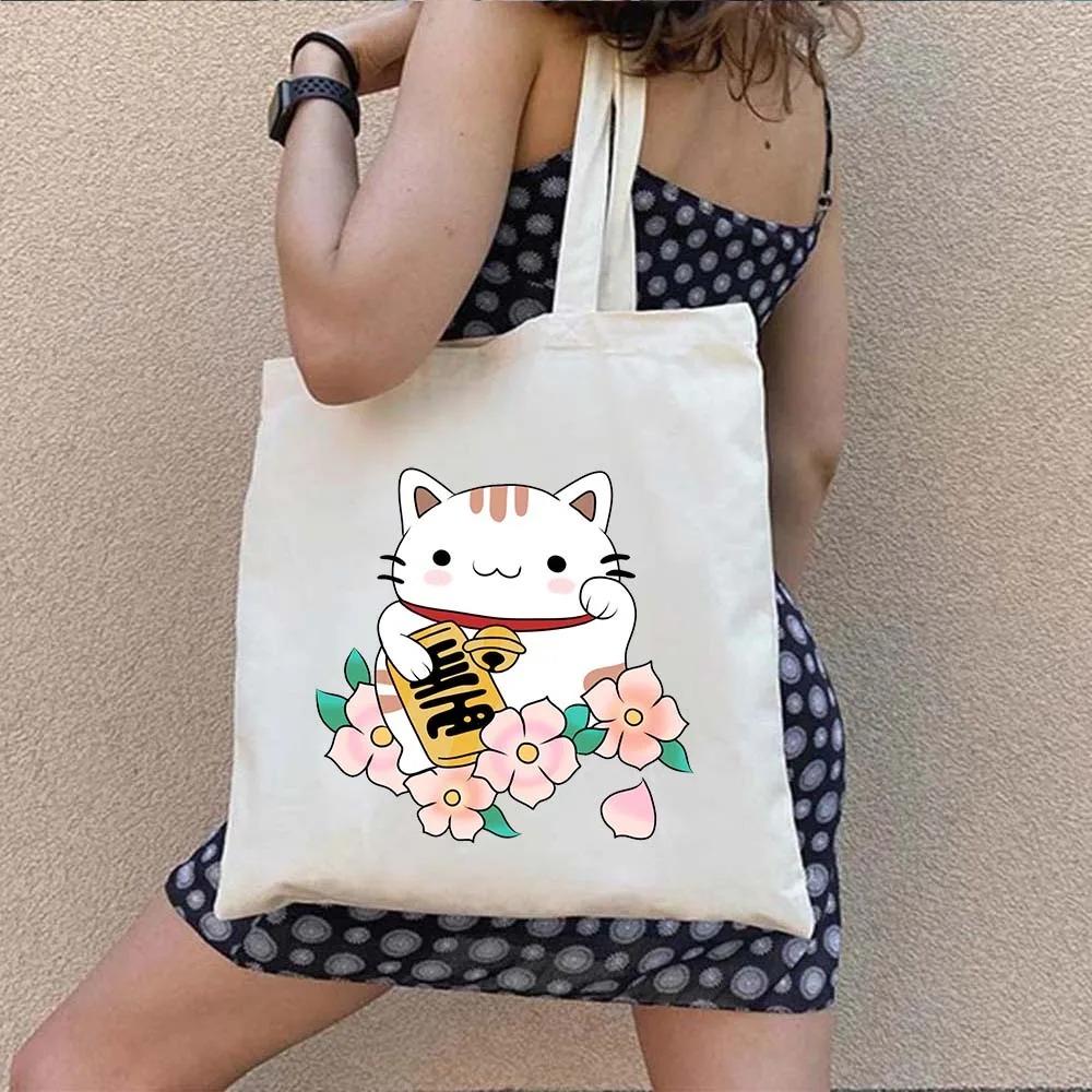 Printing Shopping Bag Female Travel Graphic Handbag Tote Handbags Aesthetic Carvas Shoulder Bags