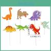 Themed Cake Dinosaur Accessory Paper Flag Plugin Set Birthday Decoration Party