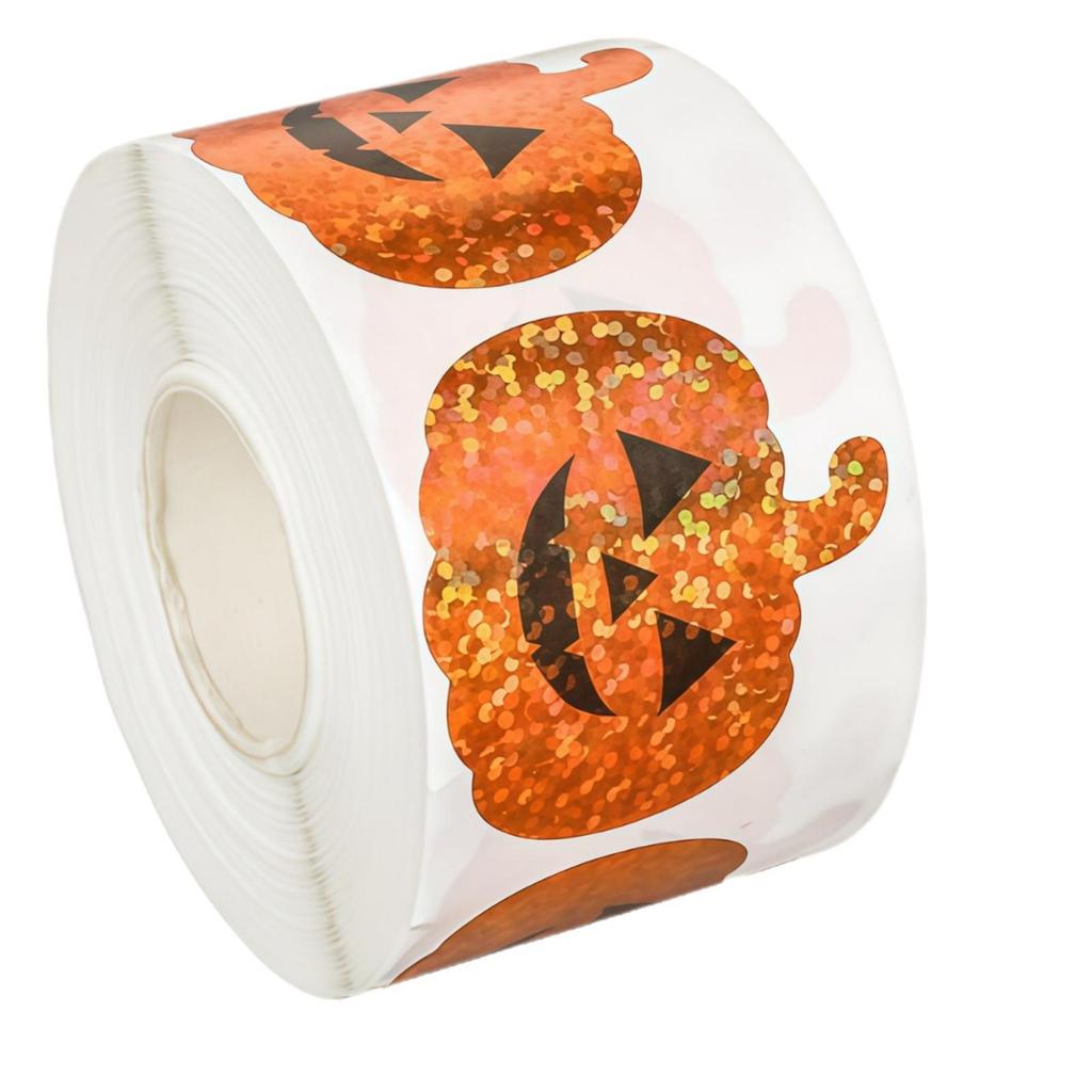 Halloween Party Pumpkin & Ghost Waterproof Stickers - Self-Adhesive Decoration for DIY Journals