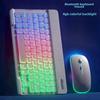 Bluetooth Keyboard Mouse Combo RGB Backlit Wireless for iPad Phone Tablet with Color Changing Lights