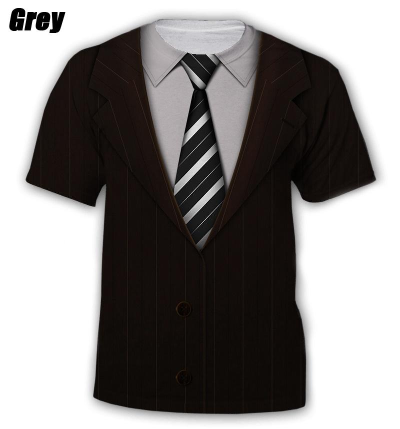 Футболки Забавный хип-хоп костюм и галстук 3D футболка Летняя мода Дети Повседневная футболка Мальчики Девочки Футболка большого размера Детские топы