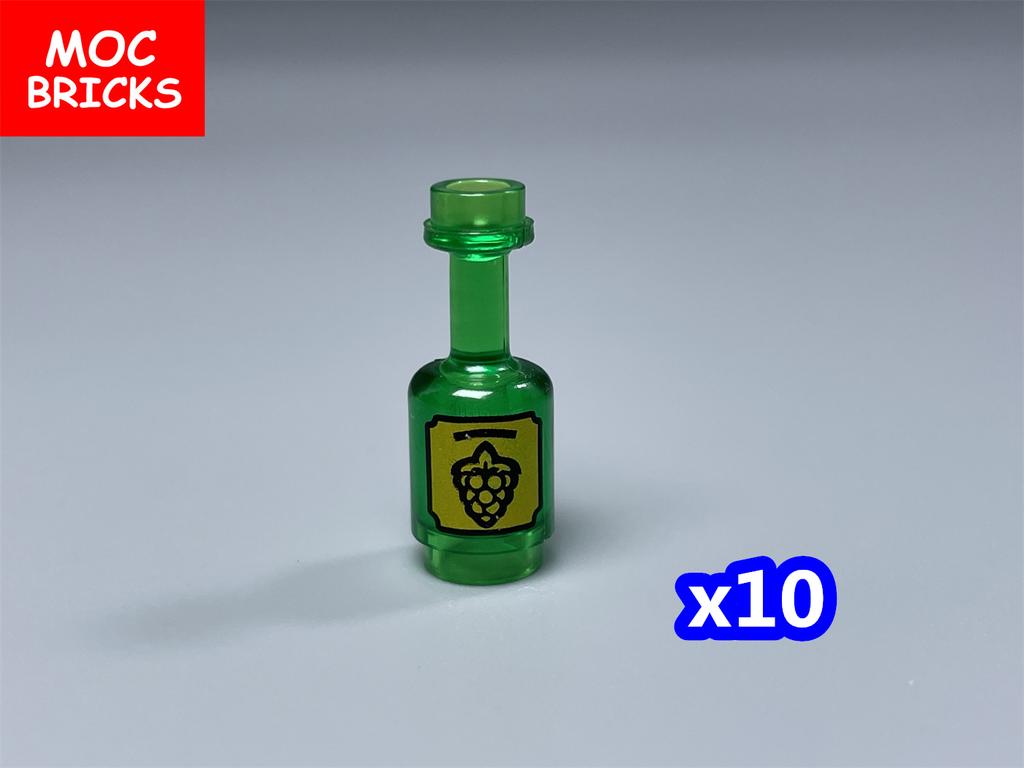 Нетоксичные кубики Moc Детали Фигурок Города Сделай Сам Бутылка Вина Стакан Строительный Блок Мини Печатные Кубики 95228 Супермаркет Друзья Игрушки