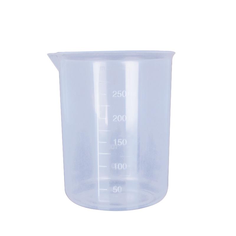 Plastic Beaker Set: 50ml Beaker, 100ml Graduated Cylinder, 500ml Beaker, 1000ml Double-Sided Graduated Cup