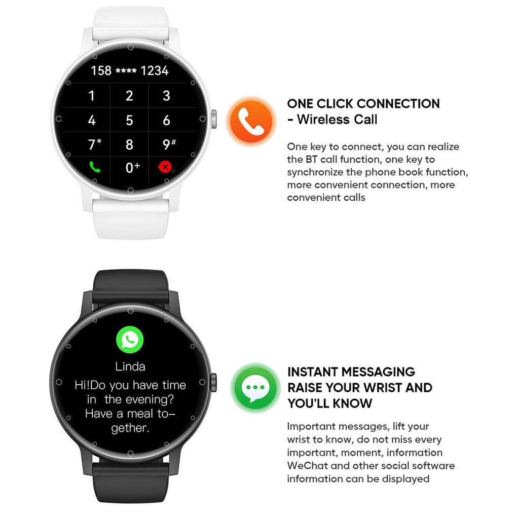 LIGE Круглый экран высокой четкости, модные умные часы, Bluetooth-вызов, спортивные водонепроницаемые умные часы, мониторинг здоровья, умный браслет, мужские умные часы