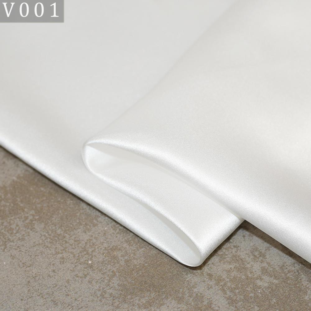 HYSK Natural Genuine Pure 100% Silk Crepe Satin Fabric Silk China Duchess Plain Brown by Meter for Dress Bedding Wedding