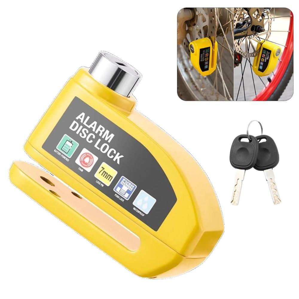 Безопасность Противоугонный велосипедный мотоциклетный дисковый тормозной замок с сигнализацией Алюминиевый сплав Безопасность Велосипедные замки для электровелосипеда скутера