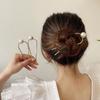 Hairpin U-shaped Hairpin Pearl Minimalist Hair Stick Vintage Metal Hair Stick  Party