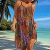 Women's Beach Dress Mini Dress Print Casual Modern Dress Sleeveless Loose Fit Outdoor Daily Summer