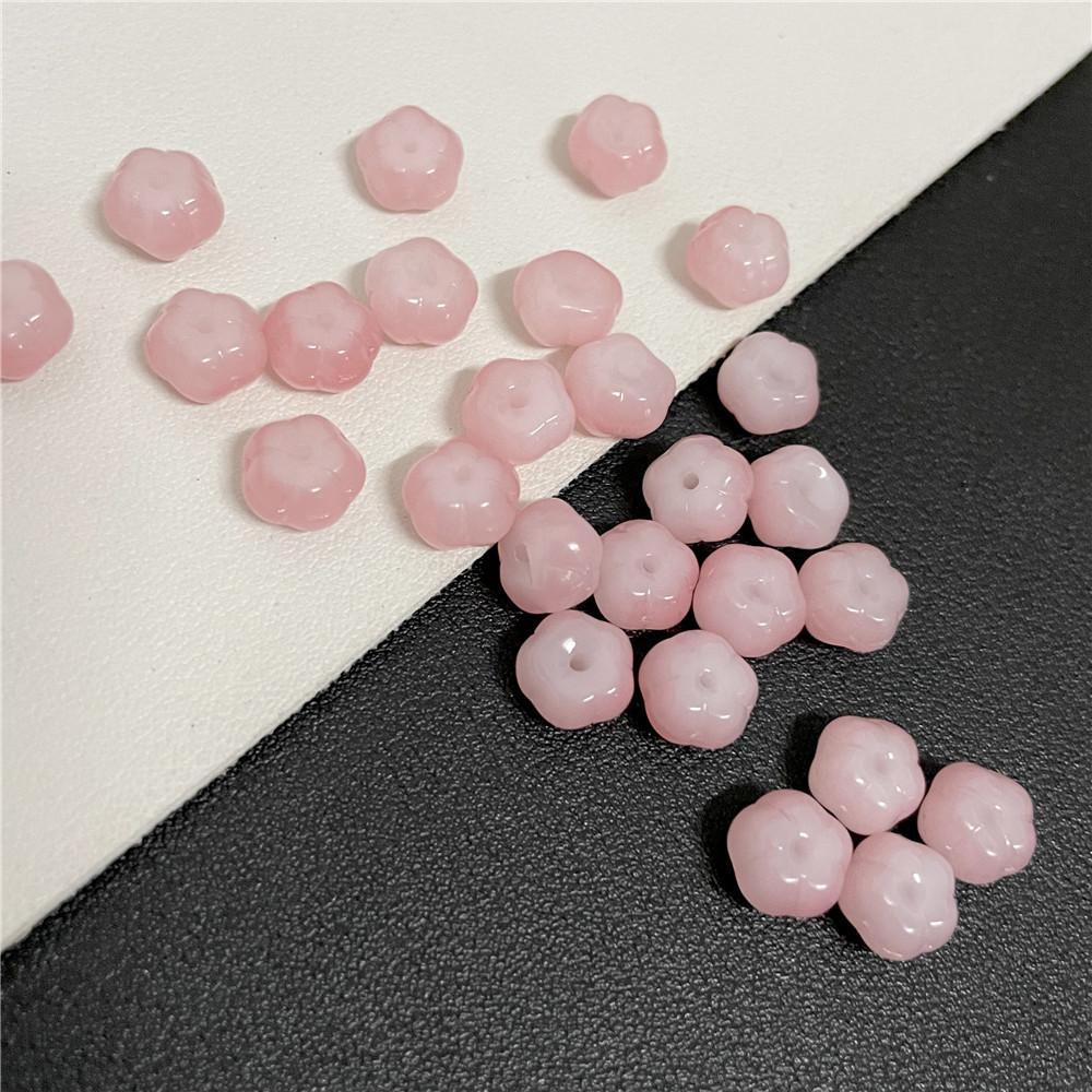 High Quality DIY Jewelry Accessories Lantern Decoration Fashion Beaded 8mm Bracelet Necklace 50Pcs Handmade Making Glass Materials Beads Pumpkin