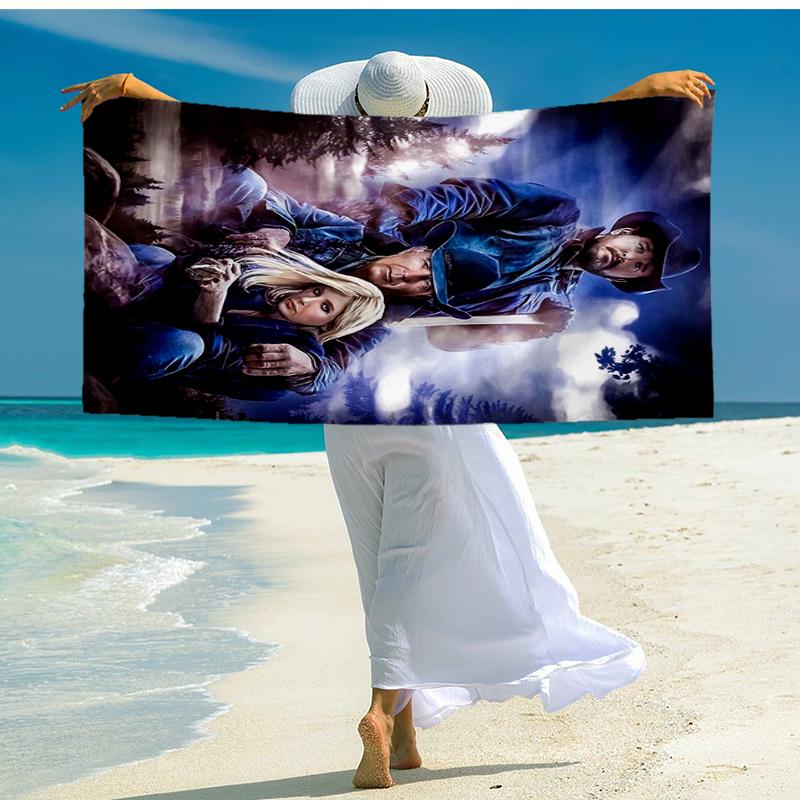 Western Adventure Romance Beach Towel, Super Soft Microfiber, Gift for Her/Him, Birthday, for Pool, Beach, Travel, Home Decor Fan gifts