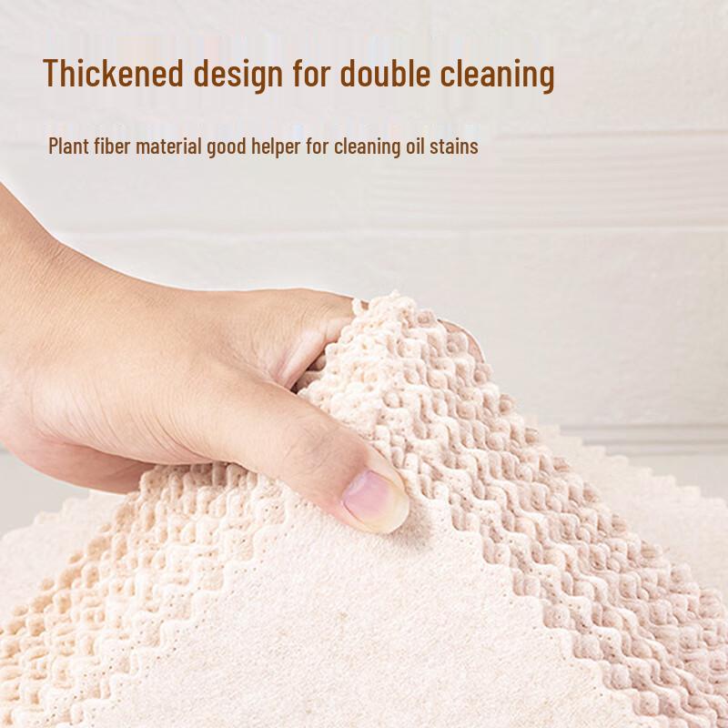 Multifunctional Easy Clean Loofah Scouring Pad - Thick Non-Stick Kitchen Dishcloth