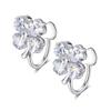 Earrings for Popular Four Leaf 925 Birthday Gift Non-pierced Women, Earrings, Clover, Silver, Painless, MIYEKI, Luxury, Lucky, Cute, Anniversary,