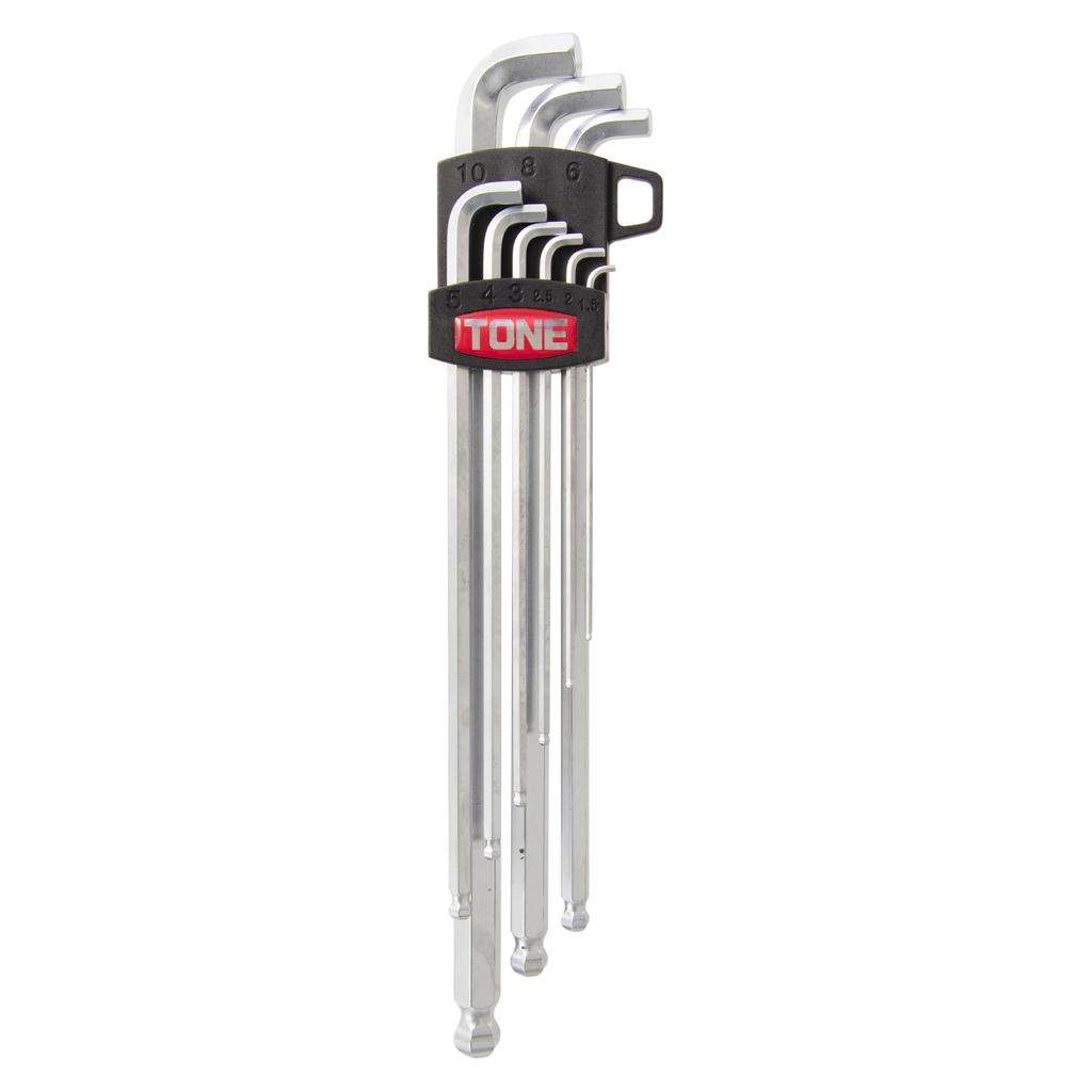 TONE Short Neck Long Ball Point L Type Wrench Set BL900S Contents 9 Items