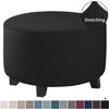 Ottoman Cover Stretch Ottoman Slipcover Round Ottoman Storage Cover Folding Stool Covers for Footrest Ottoman Fit Dia  20"-41" Removable Washable