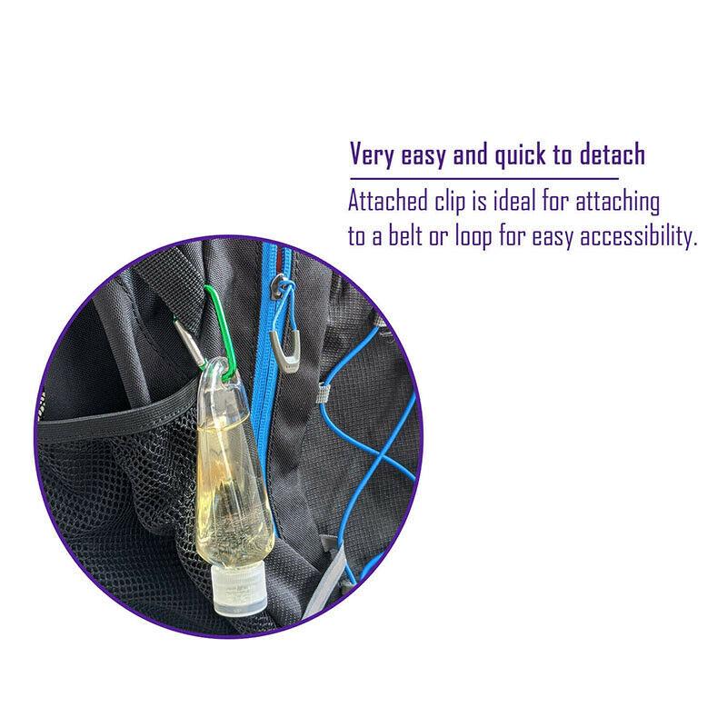 1-100PCS 30/50ml Empty Plastic Refillable Liquid Gel Bottles Travel Sanitizer Bottle With Key Ring