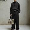 Oversized Autumn Men Long Sleeve Shirts Long Pants Casual Two Pieces Sets Outfits
