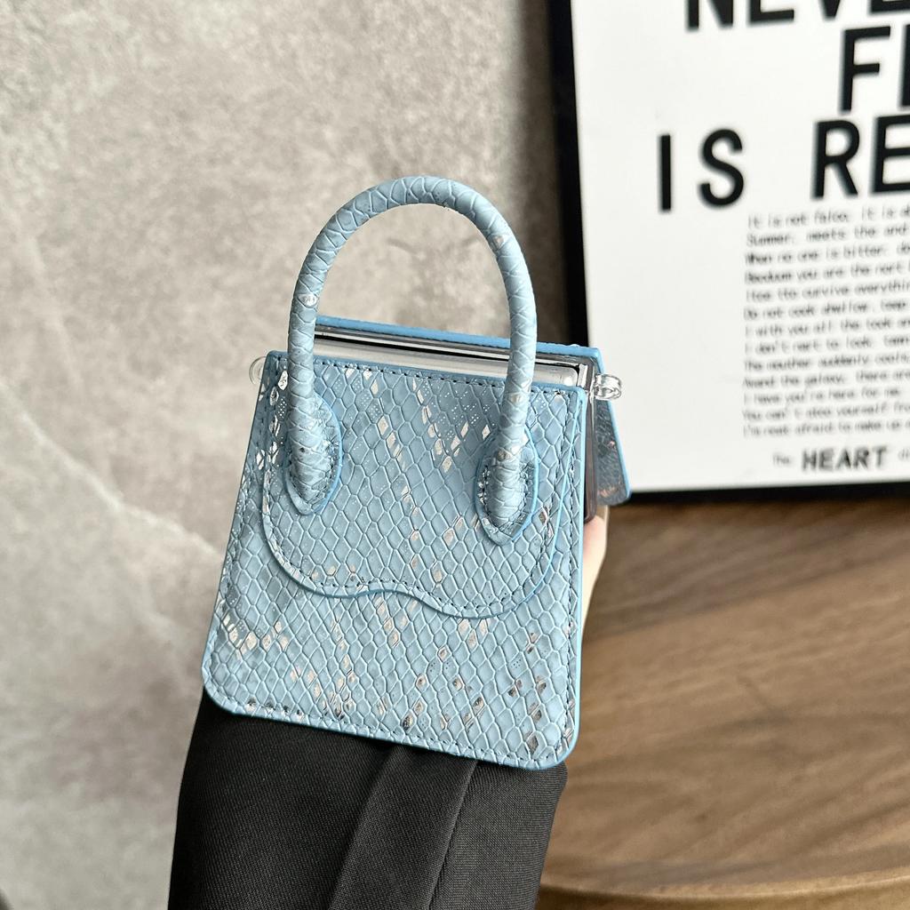 Сумка с узором змеиной кожи, браслет на запястье, кроссбоди, чехол для телефона из ПУ кожи для Samsung Galaxy Z Flip 6 5 4 3, противоударный чехол