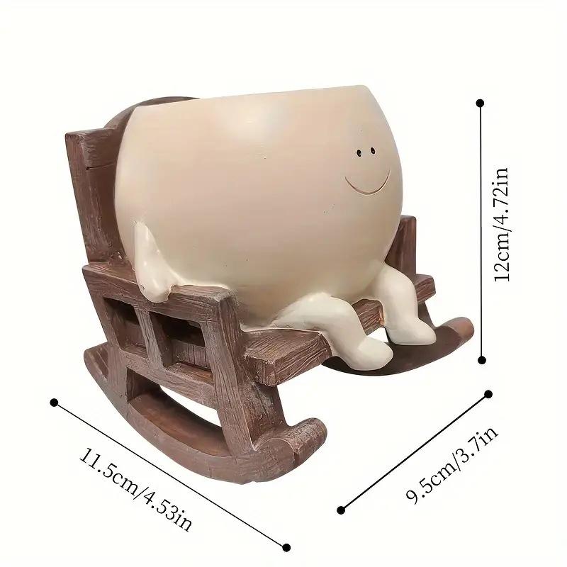 Качающийся горшок для цветов с милым улыбающимся лицом, смоляной цветочный горшок с качелями, настенный цветочный горшок, садовые принадлежности