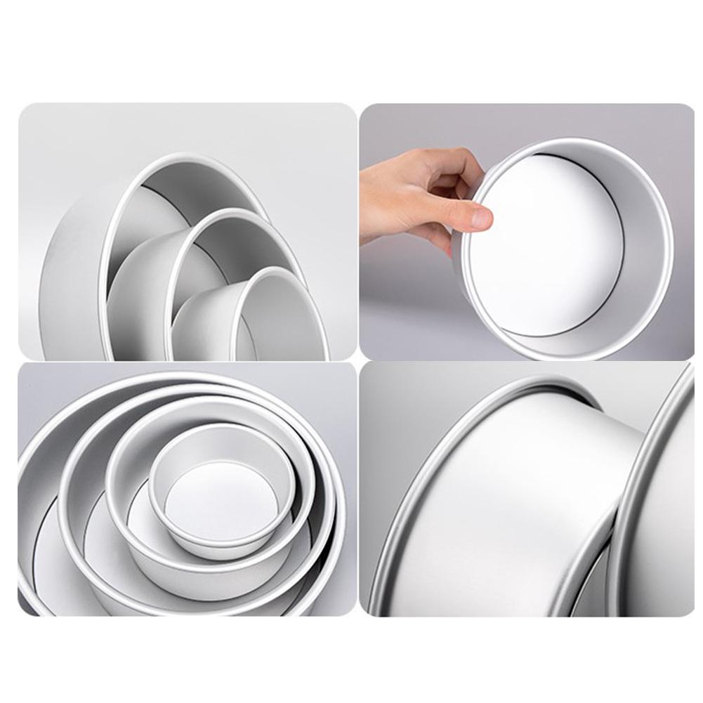 4/6/8/10 Inch Baking Mold Non-stick Aluminium Alloy Round Live Bottom Cake Mould Baking Tray