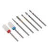 7pcs Nail Drill Bits Sets High Hardness Ceramic Tungsten Steel Nail Polish Gel Removal Manicure