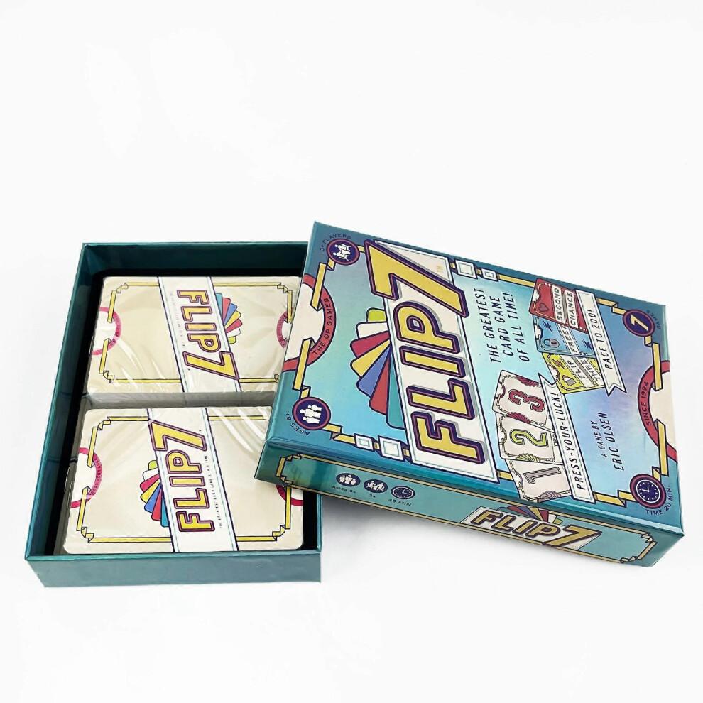 Flip 7, The Ultimate Blend of Press Your Luck and Strategy, Fast-Paced Addictive Card Game, Perfect for Game Nights, 3+ Players, Ages 8 & Up