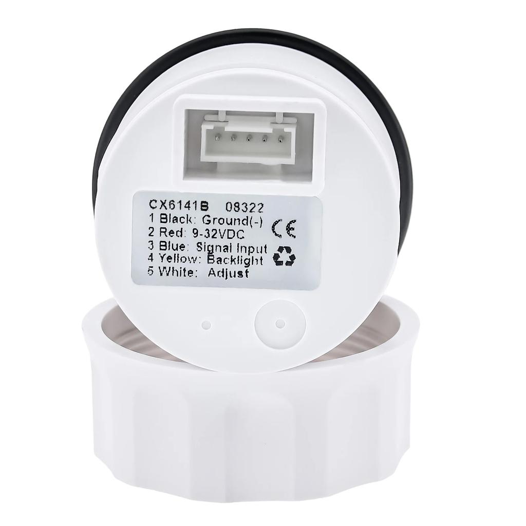 Digital pointer Oil Pressure Gauge 7 Color Oil Pressure Meter Indicator with 0-10Bar Oil Pressure Sensor for Marine Yacht Boat