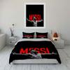 Red "Messi" text, portrait. Bedding sets Duvet cover sets Duvet covers Pillowcases(1 * Duvet Cover 2 * Pillowcases, without duvet insert)