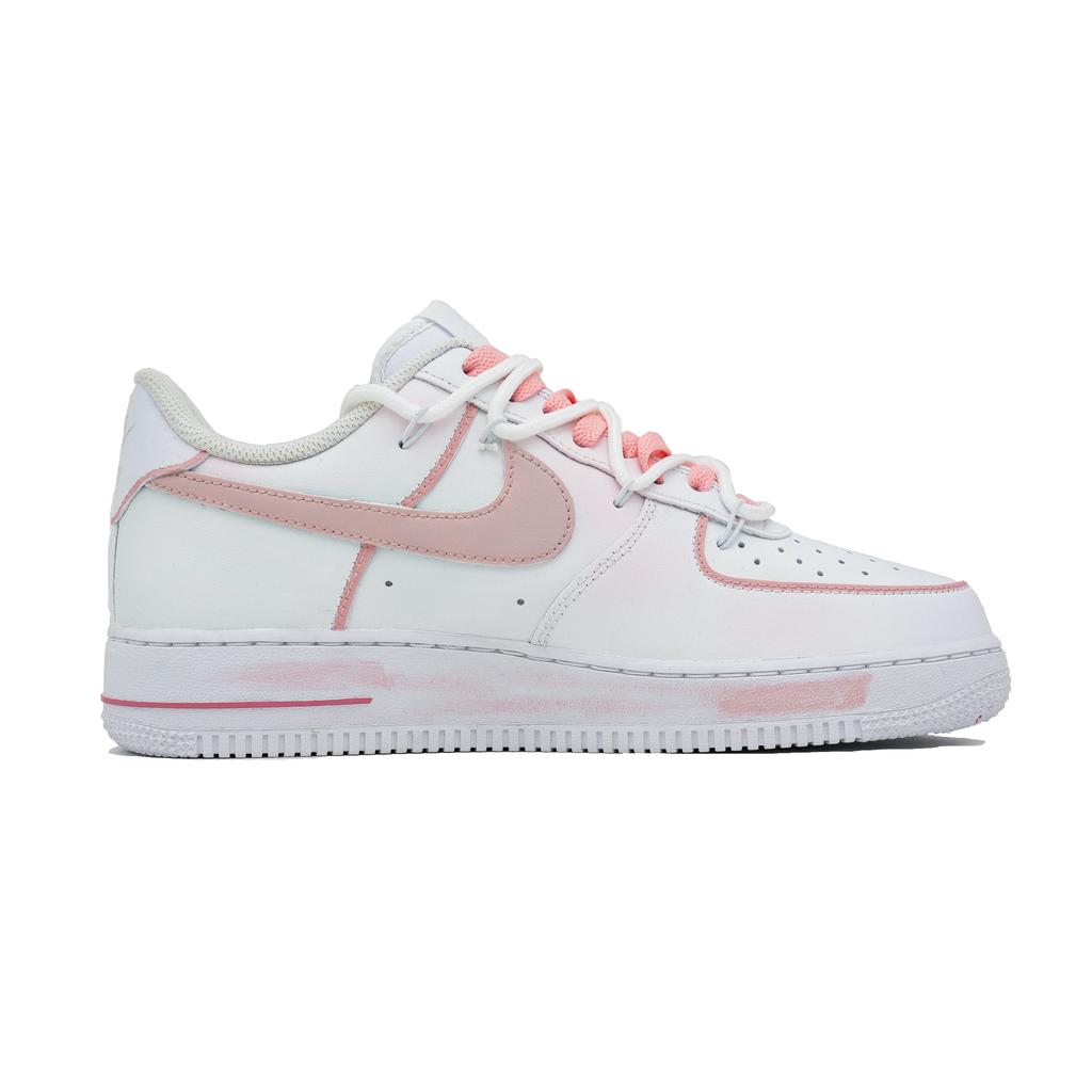 Nike Air Force 1 Heartbeat Загрузка Устойчивые к истиранию Низкие Скейтбордические кроссовки Унисекс Розовые CW2288-111(Команда726-инг)