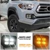 Fit For 2016-2022 Toyota Tacoma 4-Eyes Style DRL LED Fog Lights Turn Signal Lamp