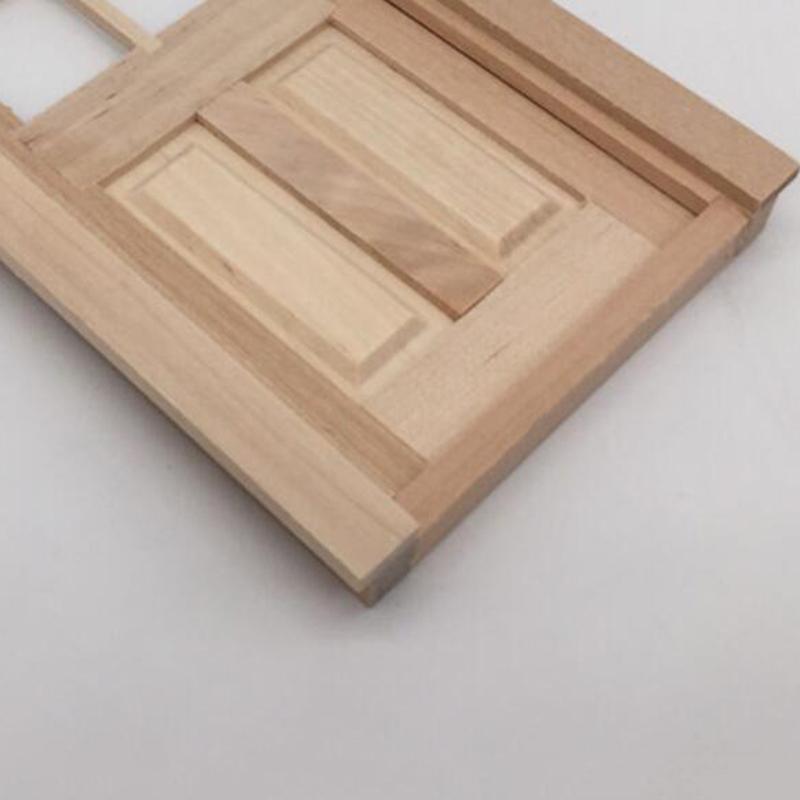 1/12 Кукольный домик Миниатюрная деревянная дверь Неокрашенные аксессуары для самостоятельного изготовления Модель Игрушки