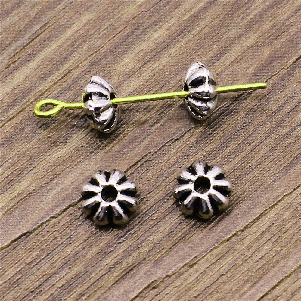 20 шт. аксессуары для изготовления ювелирных изделий DIY ремесло античное серебро цвет 6 мм бусины-разделители для изготовления ювелирных изделий