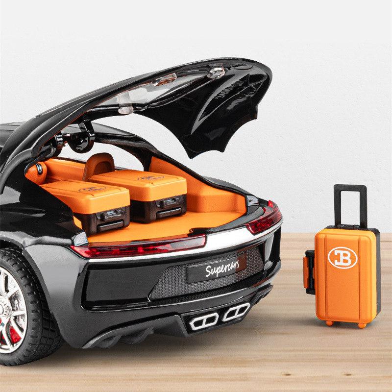 1/24 Bugatti Atlantic Alloy Sports Car Model Diecasts Metal Toy Vehicles Car Model Simulation Sound and Light Childrens Toy Gift