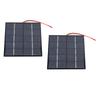 2PCS 1.2W 5V Small Solar Panel DIY Polysilicon with Electronic Wire for Phone Tablet Camera