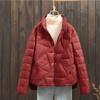 2025 Осень и зима Новый воротник-стойка Белый утиный пух Легкий пуховик Женский повседневный модный тонкий короткий пиджак Tide