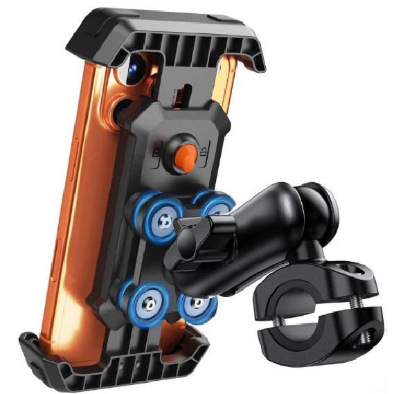 Shockproof Bike Phone Holder Quick Install Motorcycle Bicycle Phone Mount with Vibration Dampener For 4.7-7" Phones 6