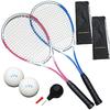 JOHNSON HB-2200 Soft Tennis Racket Set (Blue & Pink) - Perfect for Beginners, Includes Two Soft Tennis Balls and a Ball Pump