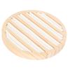 Ring Tray Round 6 Slots Solid Wood Scratch Proof Multi Purpose Ring Earring Jewelry Organizer White