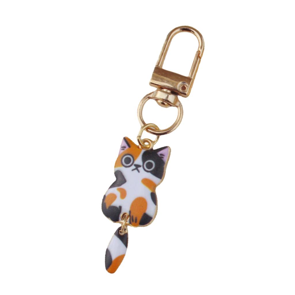 Stylish Alloy Cat Keychain With Durable Metal Pendant Printed Cat Keychain For Backpack Zipper Or Gift Giving