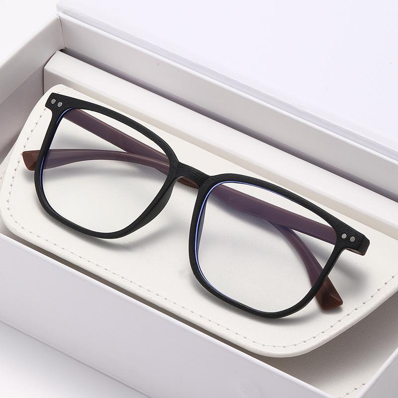 Neutral Classic Square Myopia Glasses High-Definition Blue Light Blocking Glasses Fashionable And Trendy Myopia Glasses To-4.0