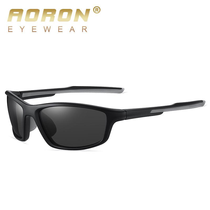aoron Fashion Design Polarized Sunglasses Outdoor Classic Black Cycling Glasses for Men Women Running Sport Sun Glasses