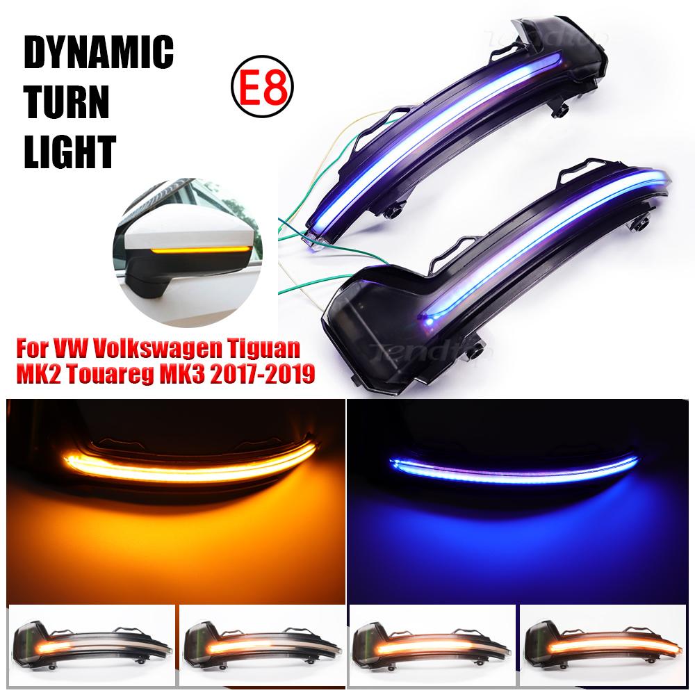LED Mirror Blinker Dynamic Turn Signal Indicators Lights for VW Tiguan MK2 Touareg MK3 Sequential Indicators Lamps