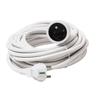 10 Meter Extension Cord 3500W Max. White Round Cable 3x1.5mm²